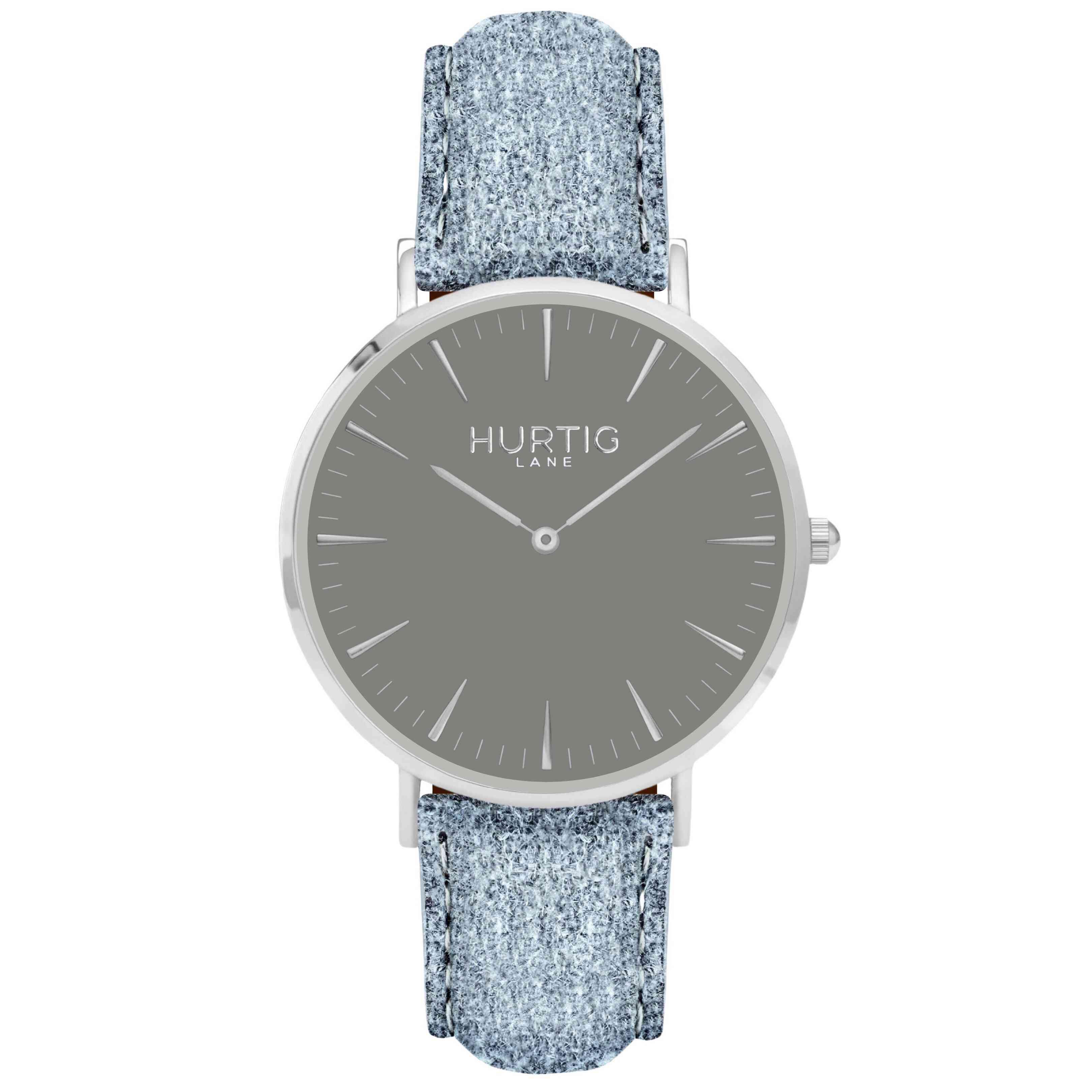 Hurtig Lane Hymnal Uhr Tweed Silber, Grau & Grau