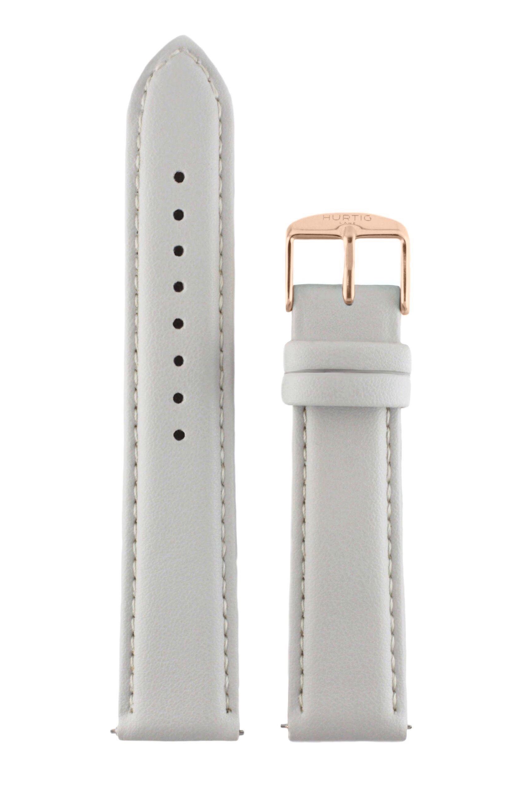 Hurtig Lane men vegan Watch Strap Vegan Leather Grey & Rose Gold