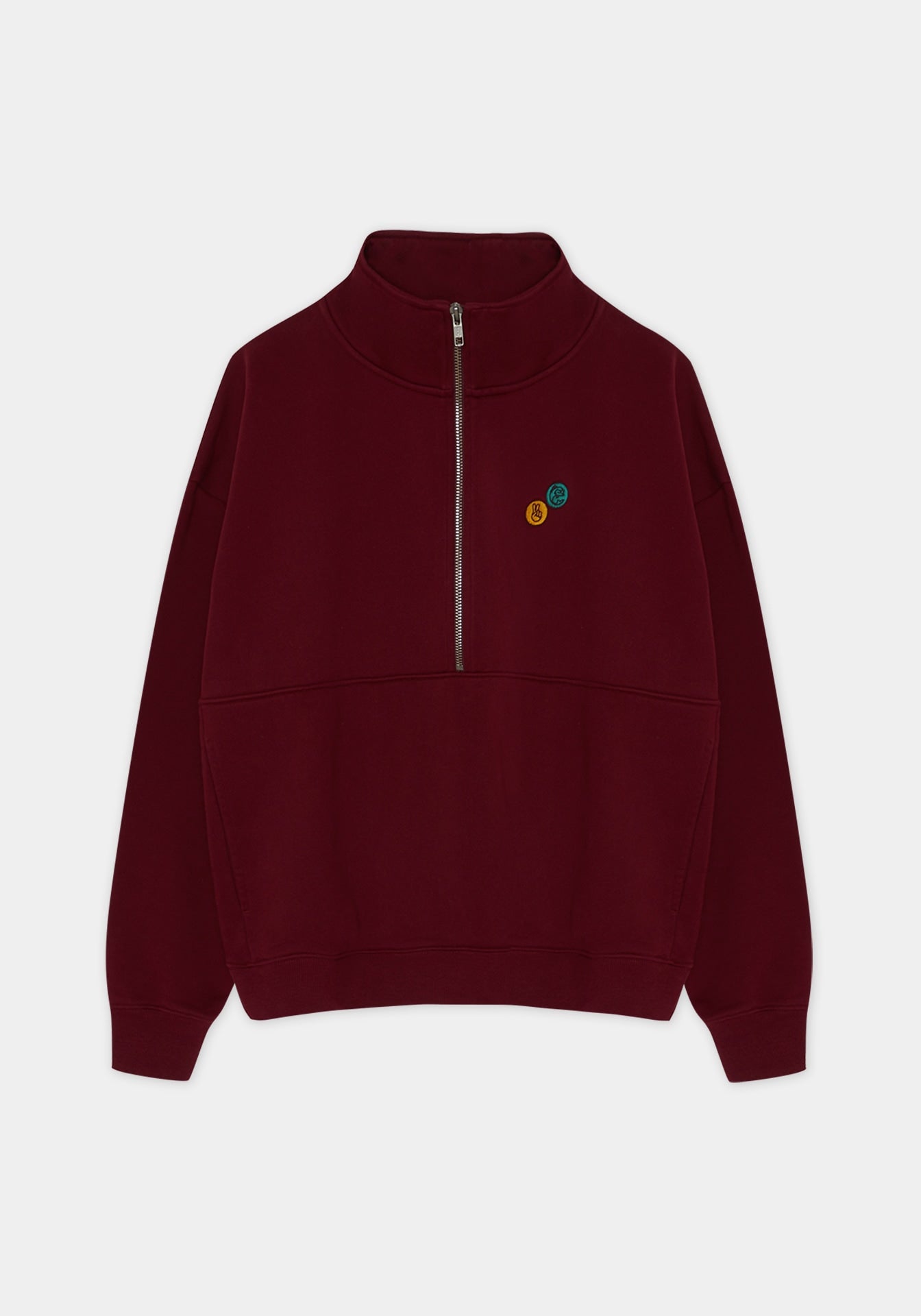 Hafendieb womens vegan Fishing Club Troyer Sweater Dark Burgundy