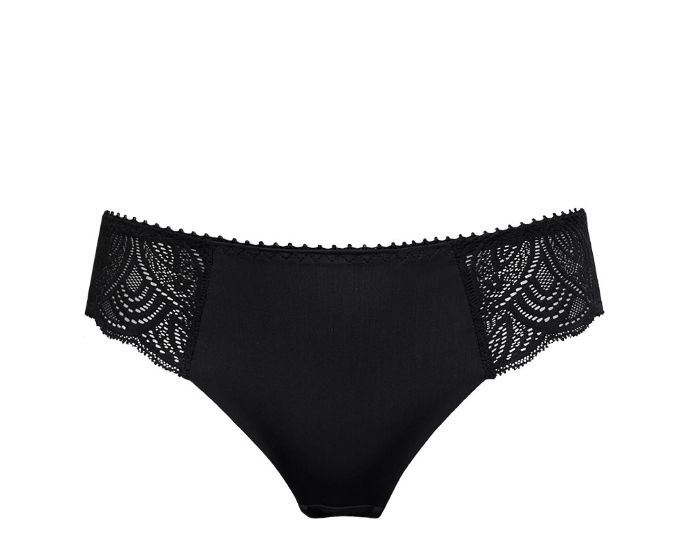 Anekdot womens vegan Panties Mid Rise Earth Black