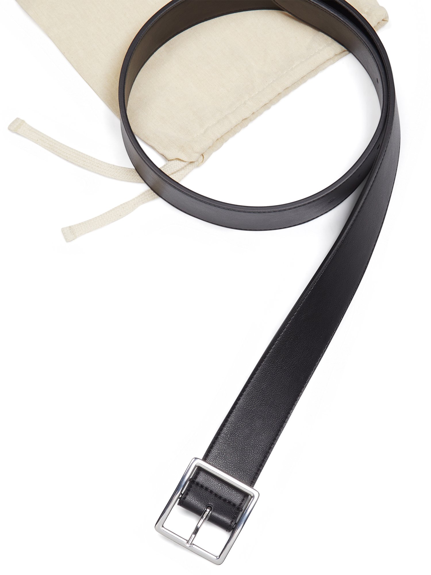 Will's Vegan Store men vegan Belt Square Buckle Black