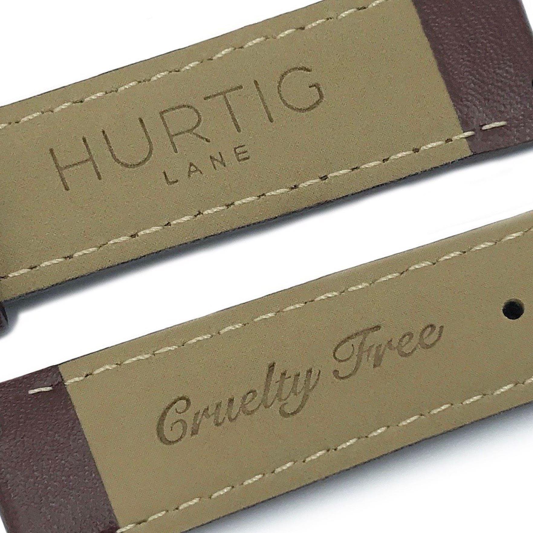 Hurtig Lane men vegan Watch Strap Chestnut & Gold
