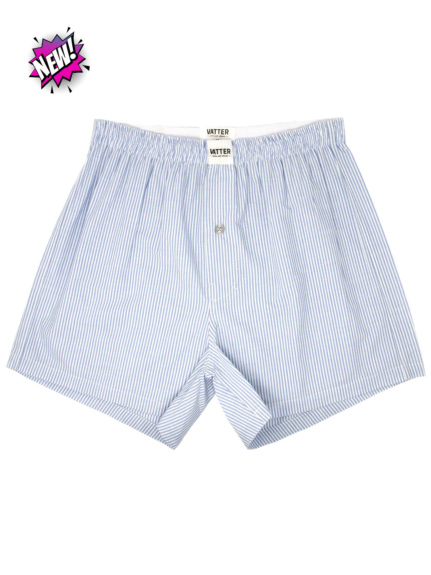 VATTER Boxershort Loose Larry Blue/White Stripes