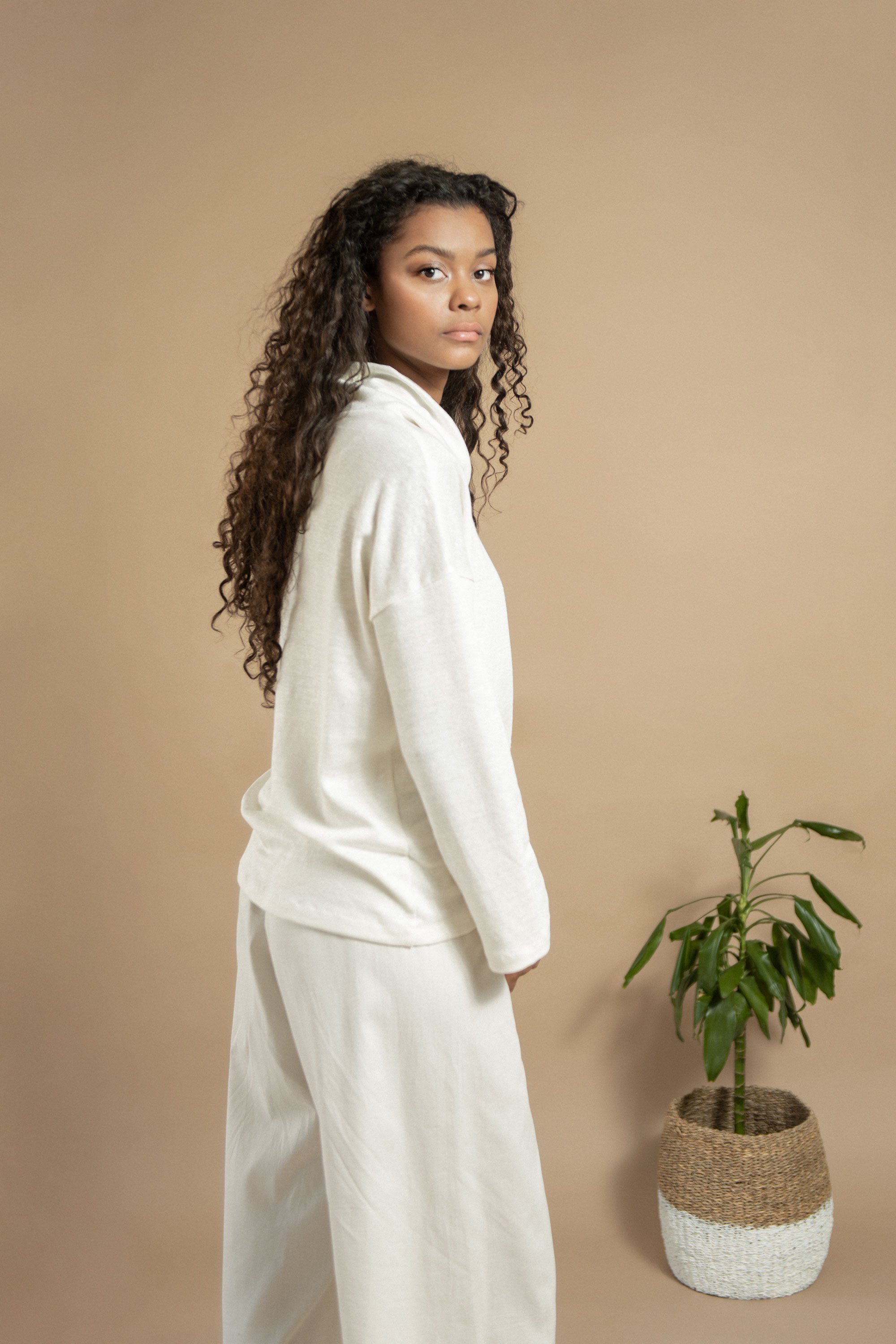 TAWAST womens vegan Sweater Peaceful Being Seashell