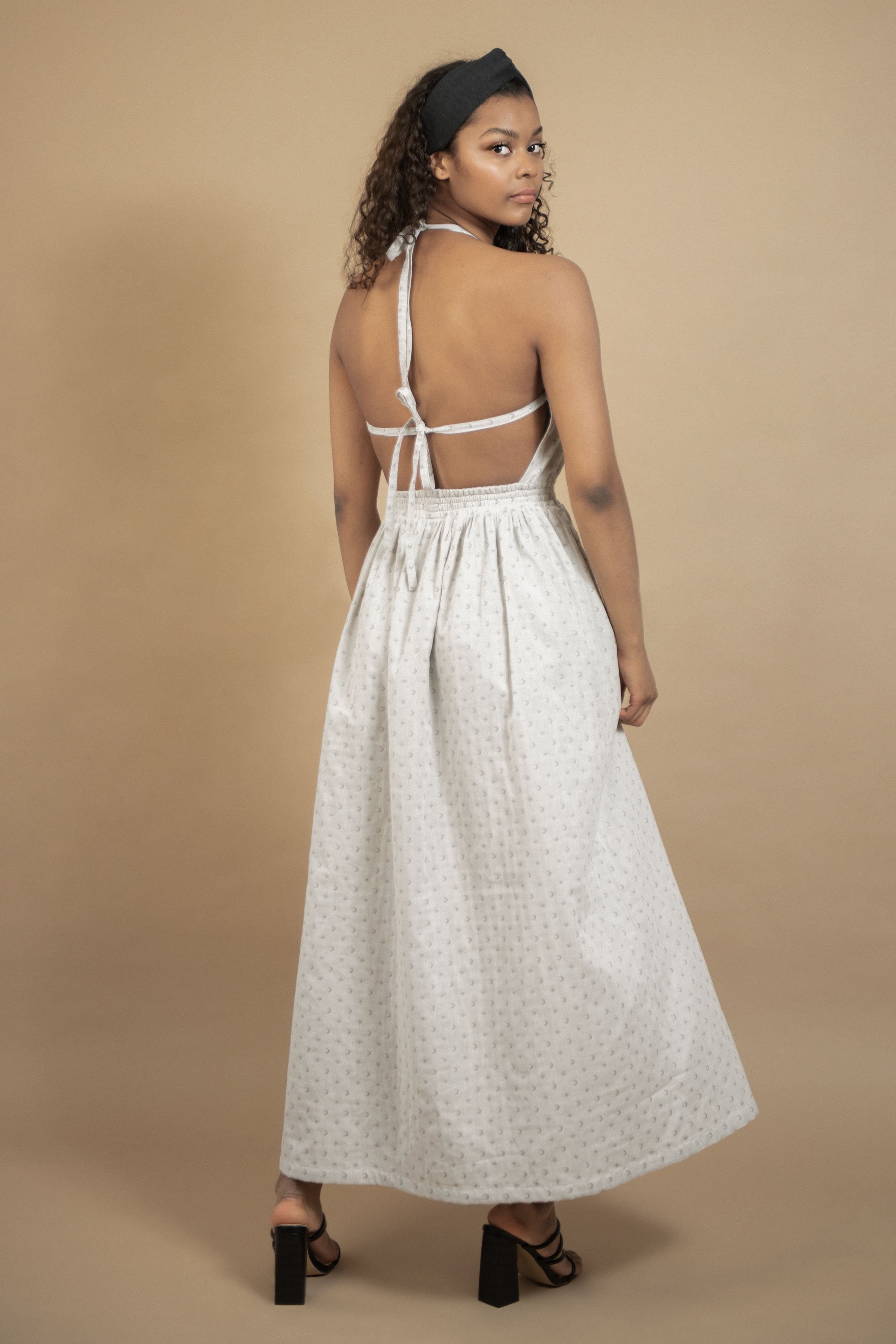 TAWAST womens vegan Maxi Dress Celestial Lunisolar Light