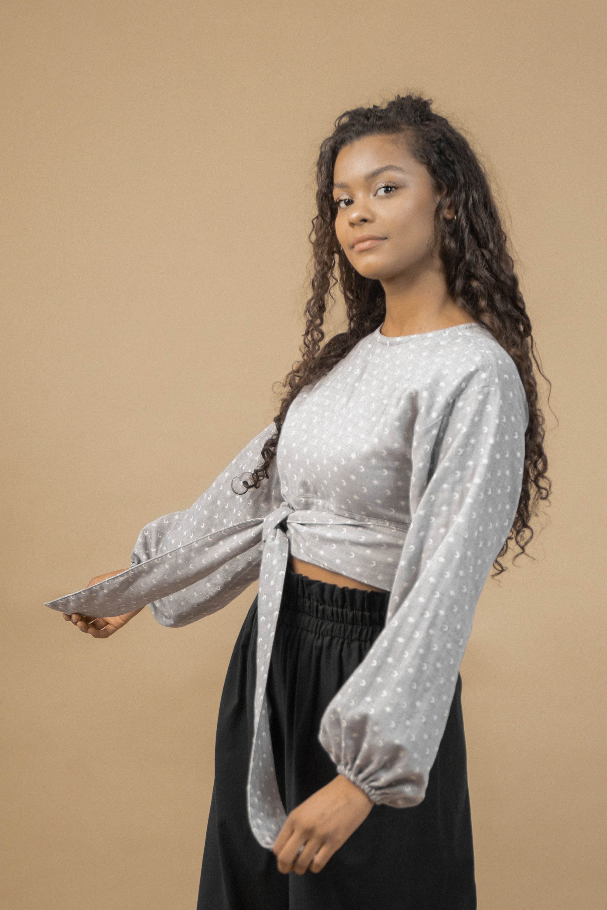 TAWAST Damen vegan Top Cosmos Multiway Lunisolar Grau