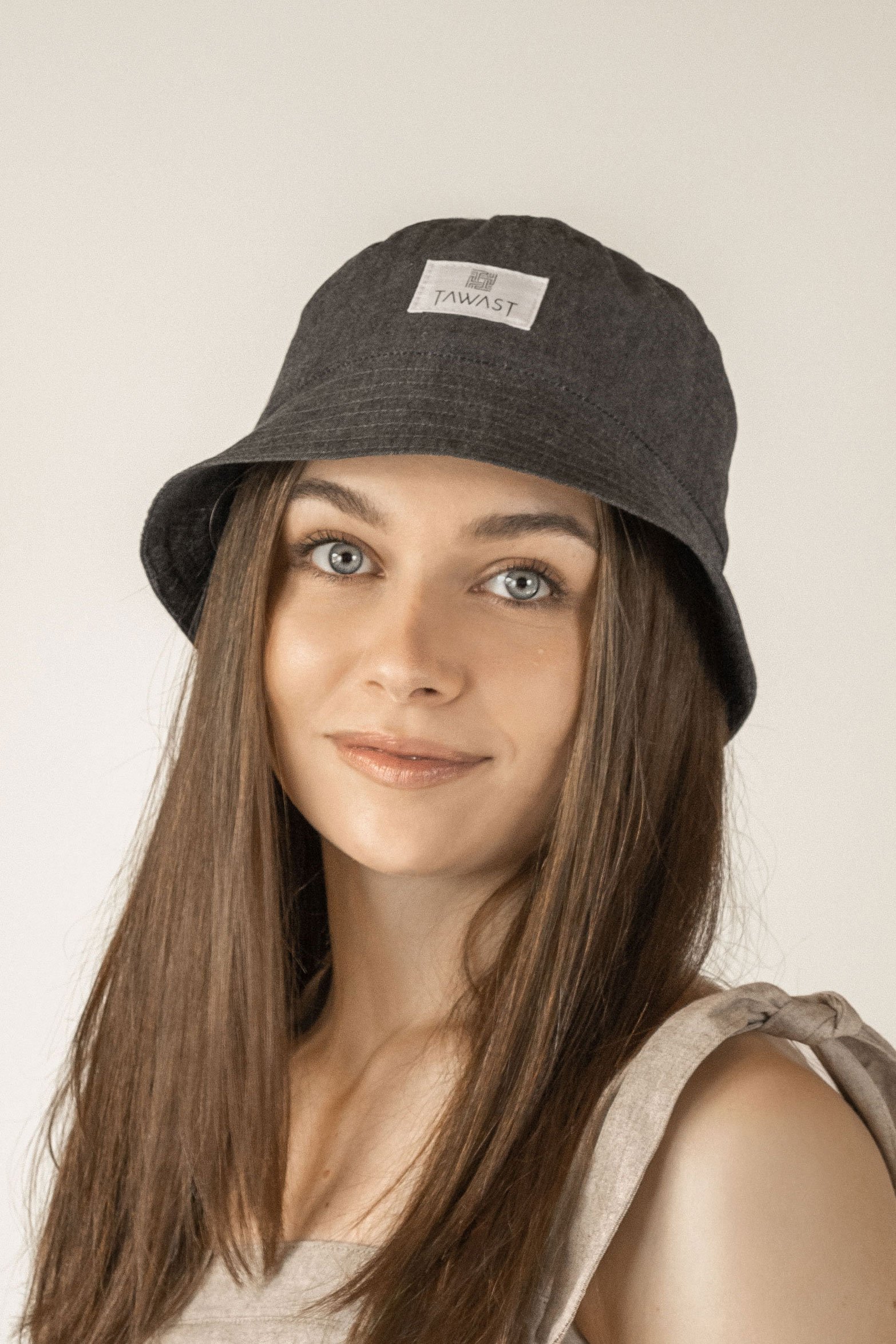 TAWAST womens vegan Bucket Hat Tundra Charcoal