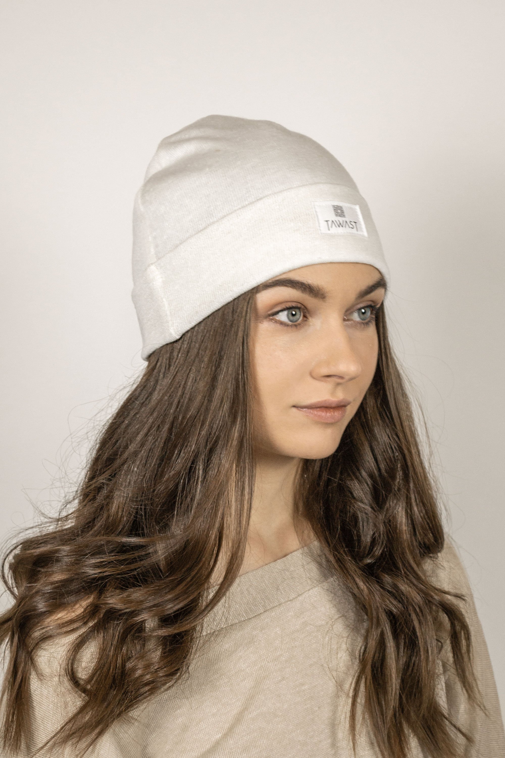 TAWAST men vegan Beanie Wilderness Seashell