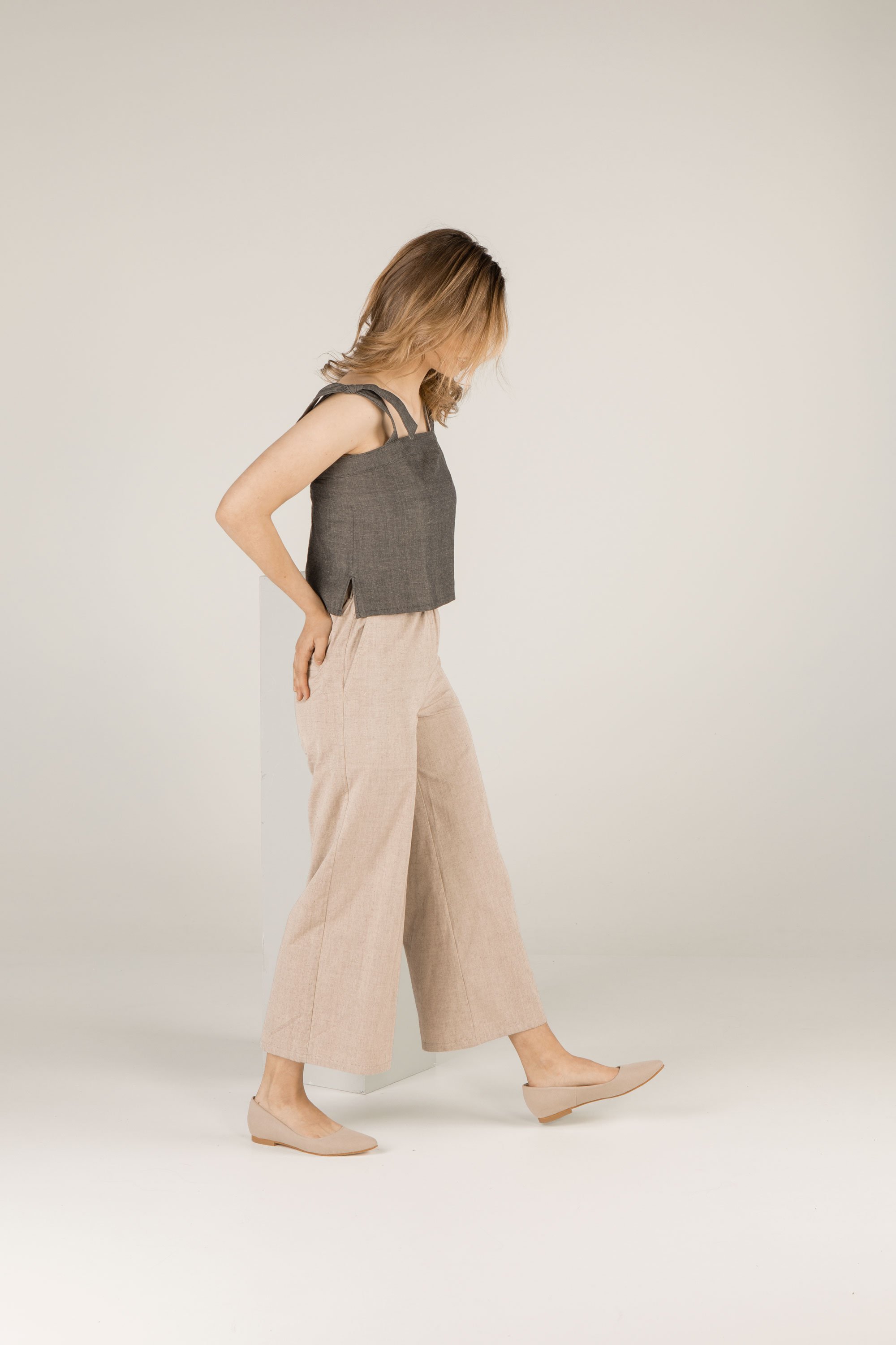 TAWAST womens vegan Top Free Spirit Charcoal