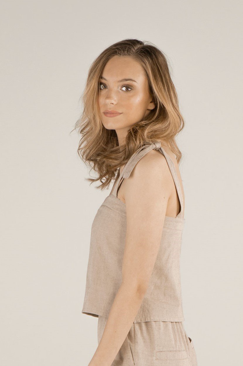 TAWAST womens vegan Top Free Spirit Hazelnut
