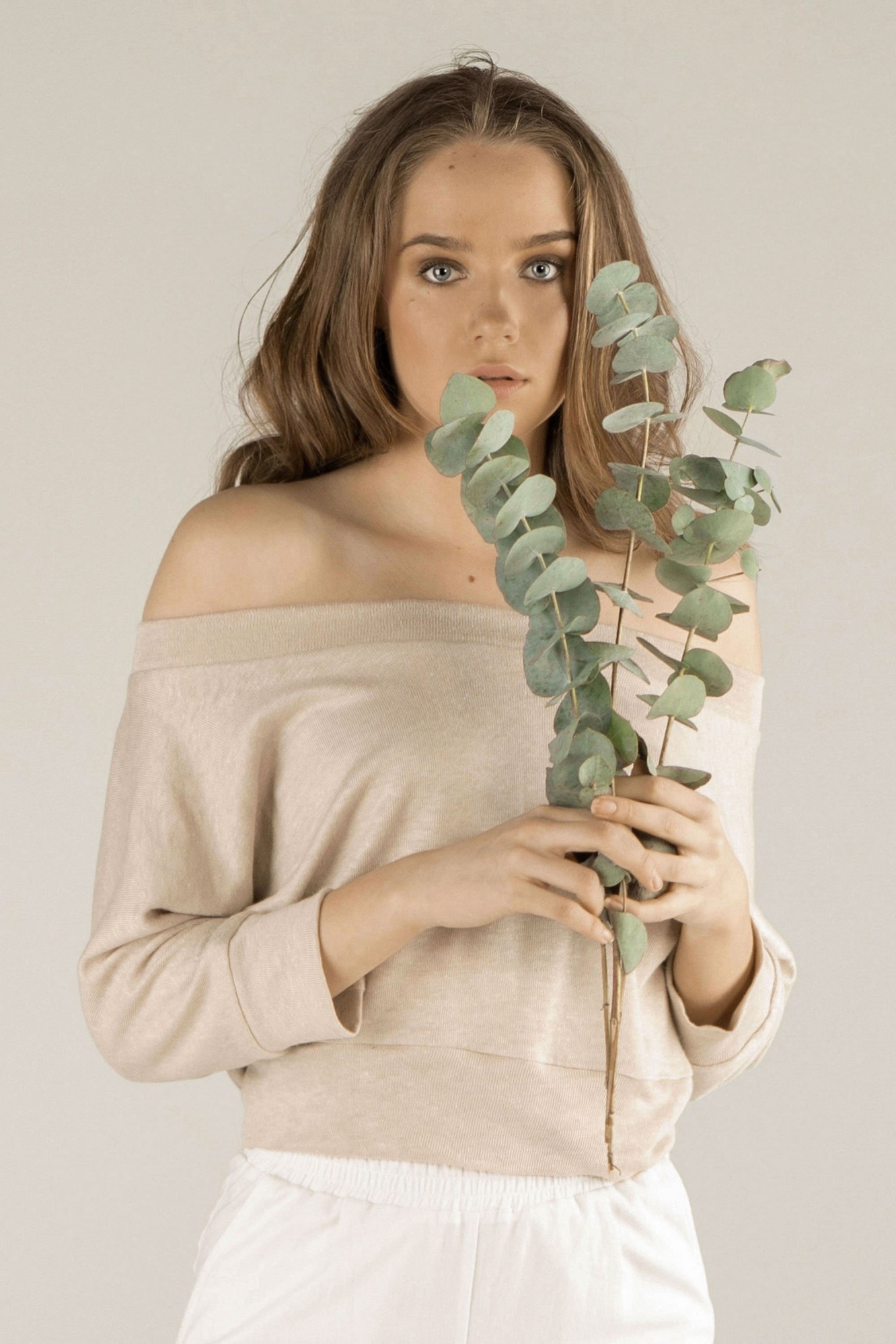 TAWAST Damen vegan Pullover Sunlight Play Sand