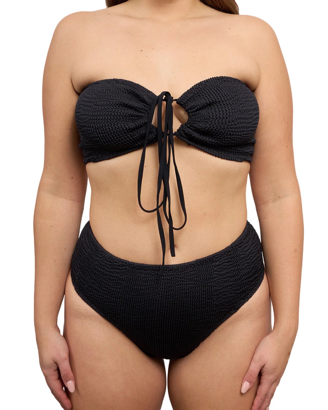 CALAMOON womens vegan Briefs High Brazilian Black