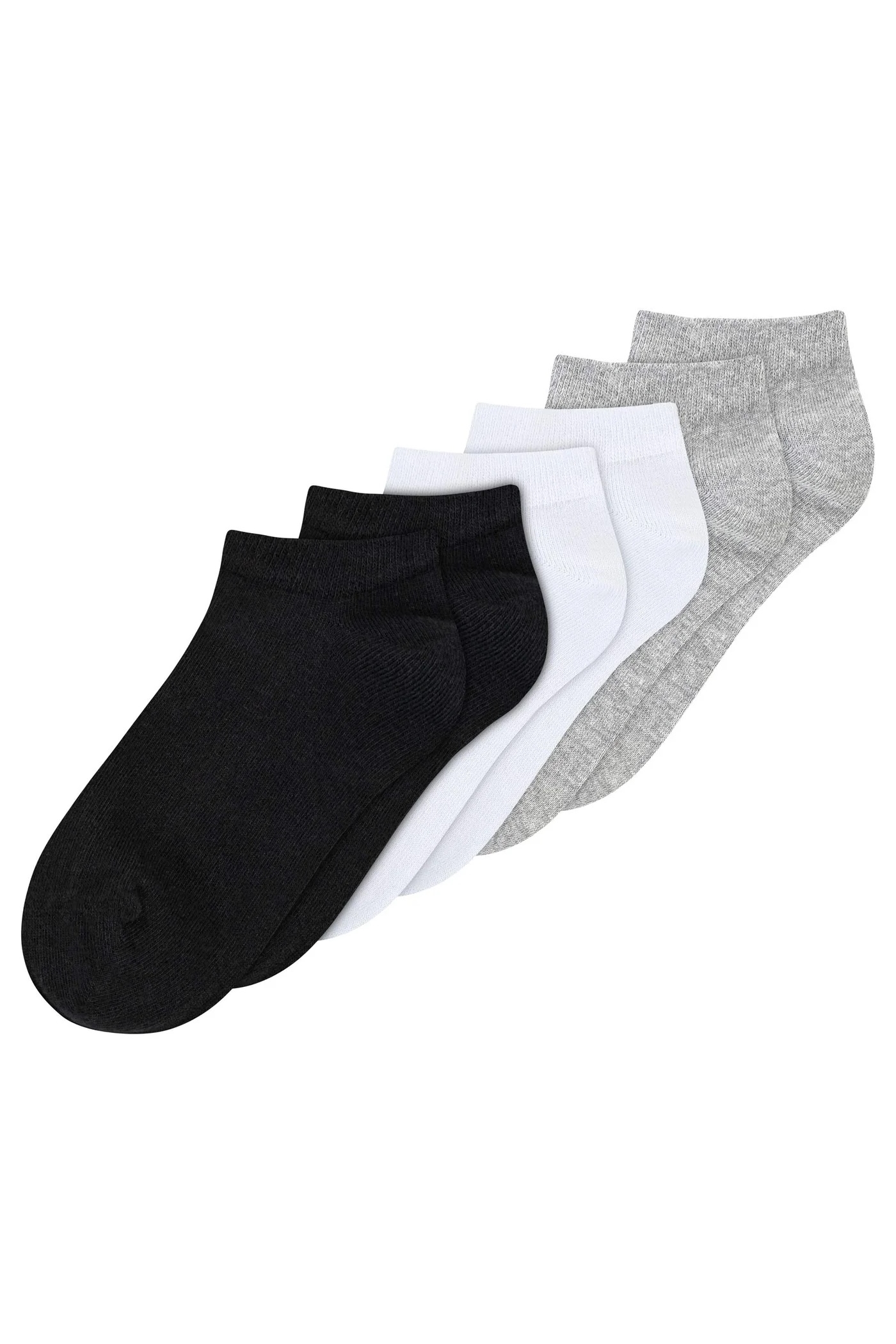 MELA men vegan Multipack 6x Sneaker Socks Black / White / Grey-Melange