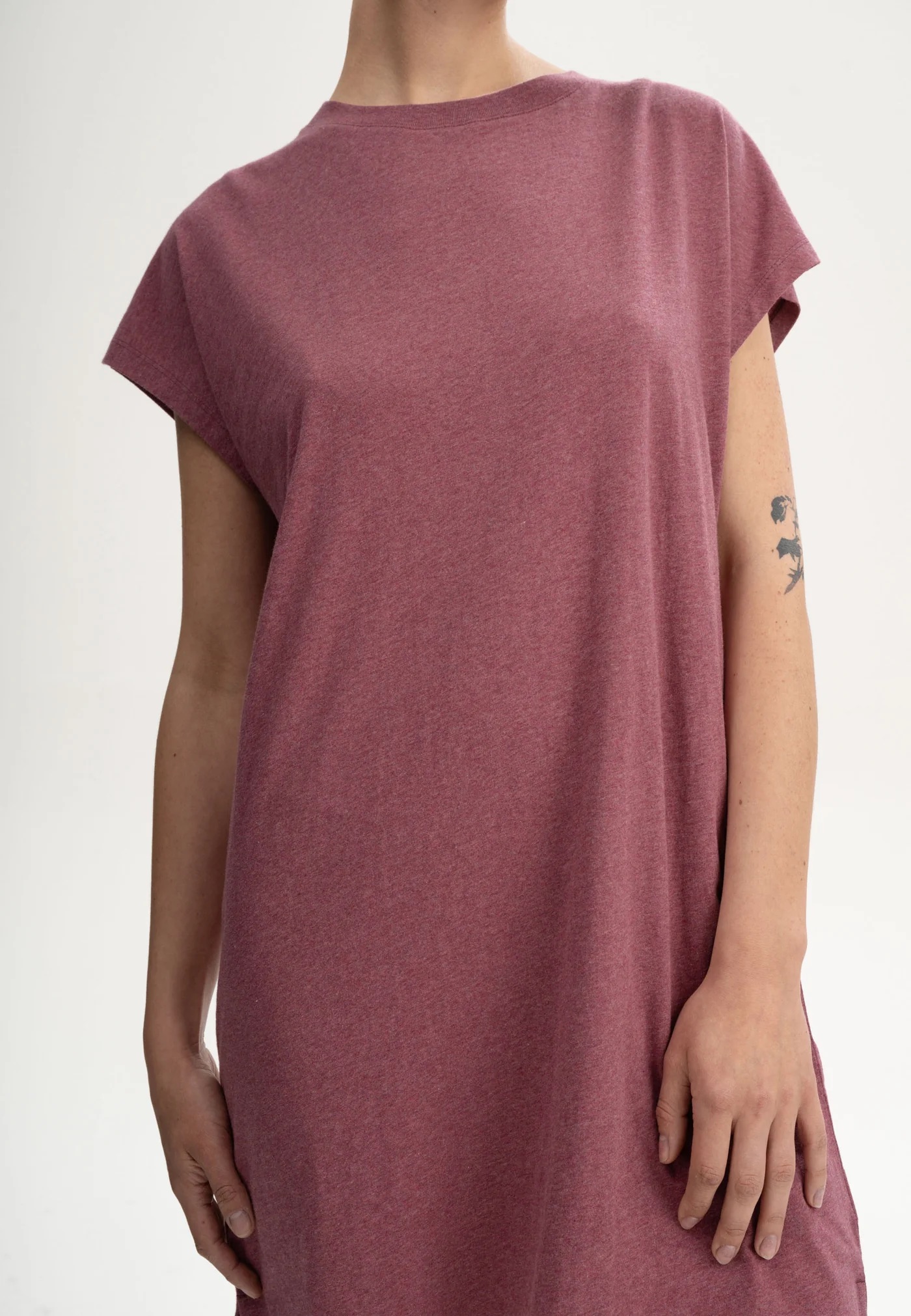 MELA womens vegan T-Shirt Dress Sunea Marmalade Melange