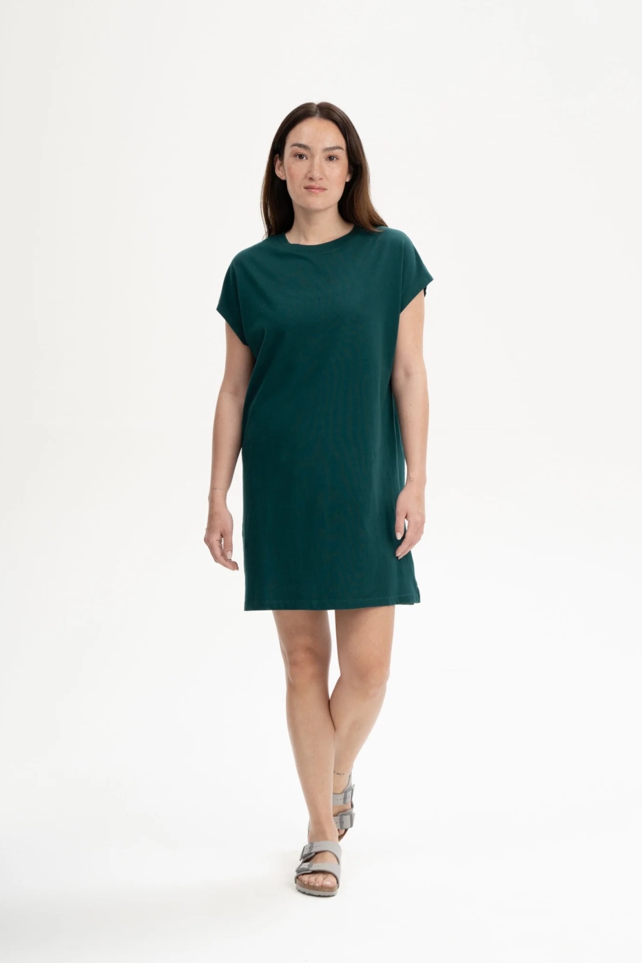MELA womens vegan T-Shirt Dress Sunea Deep Sea Teal