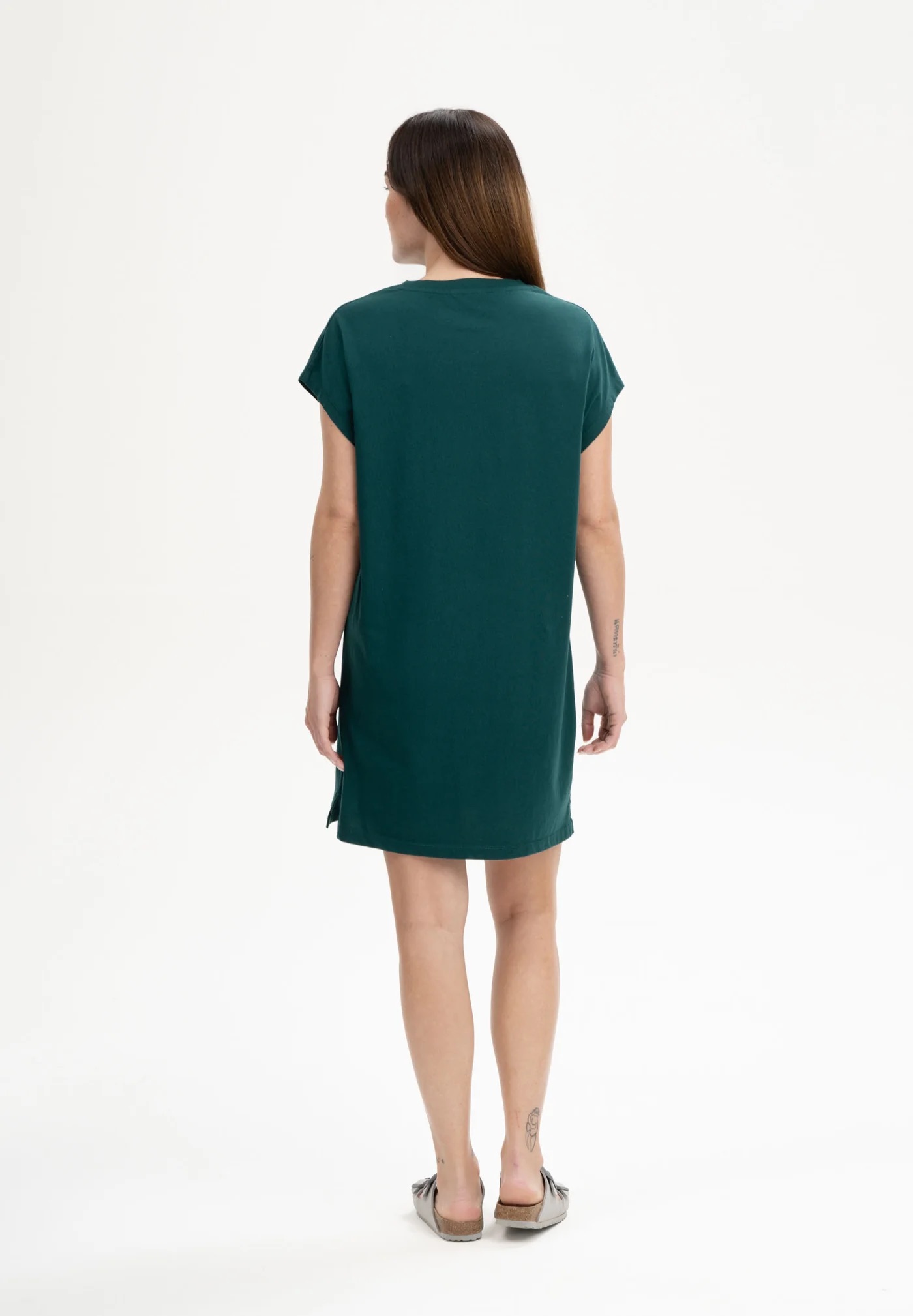MELA womens vegan T-Shirt Dress Sunea Deep Sea Teal