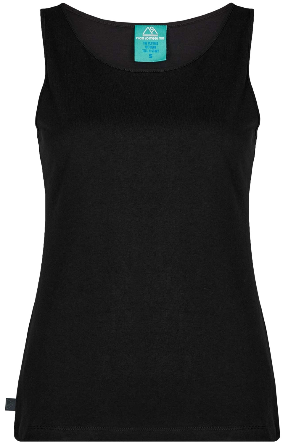 nice to meet me womens vegan Essential Top Black