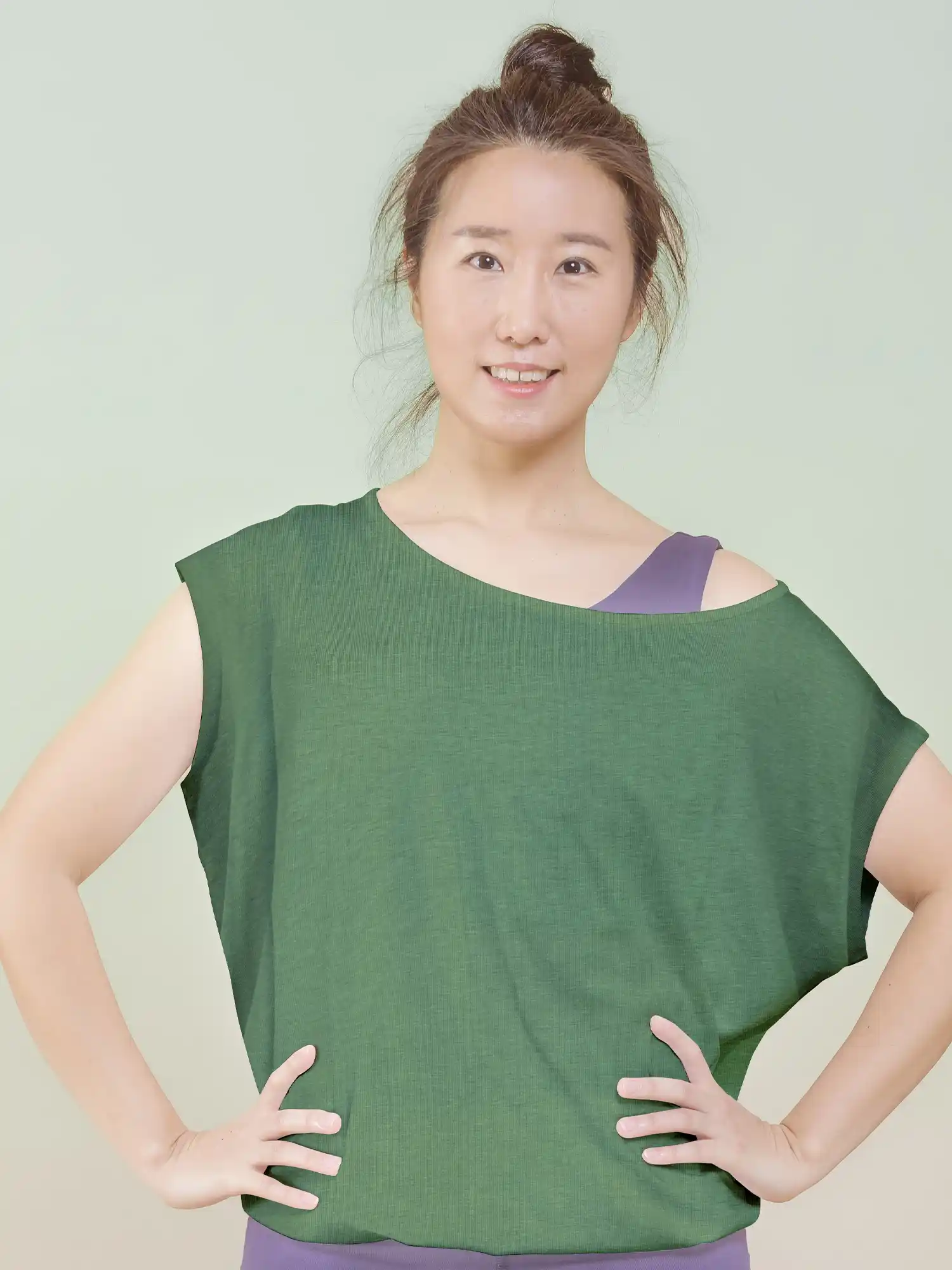 nice to meet me Damen vegan T-Shirt Relax Avocado Grün