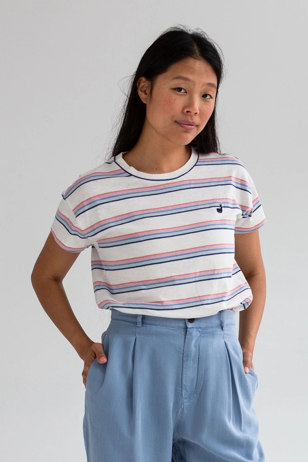 TWOTHIRDS womens vegan Top Tarida Multicolour Stripes