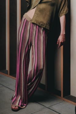 KOMODO Damen vegan Hose Knit Talith Stripe Multicolour