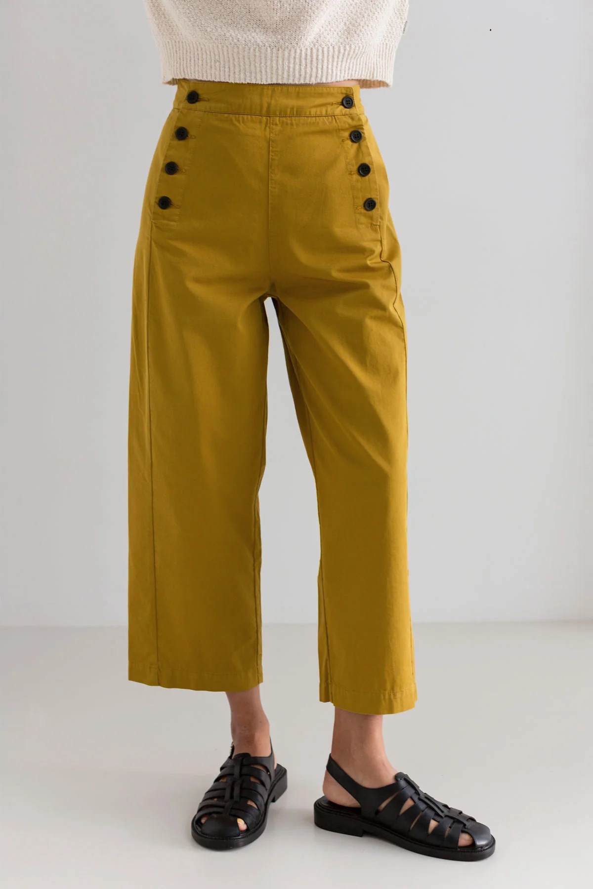 TWOTHIRDS Damen vegan Hose Ulva Senfgelb