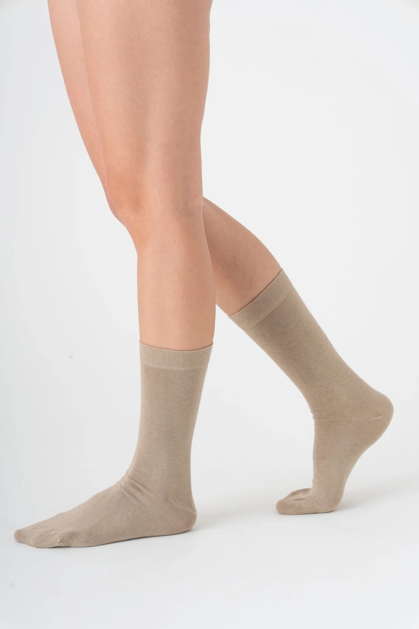 Albero Natur womens vegan Multipack 6x Socks Unisex Sand