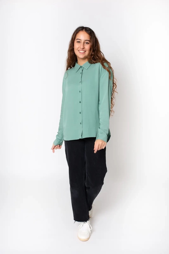 Zerum womens vegan Blouse Simone Mint Green