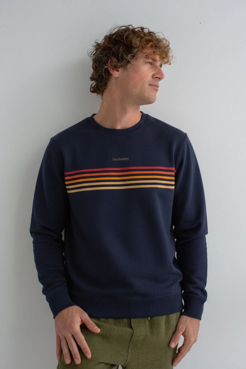 TWOTHIRDS Herren vegan Sweatshirt Fanore Navy