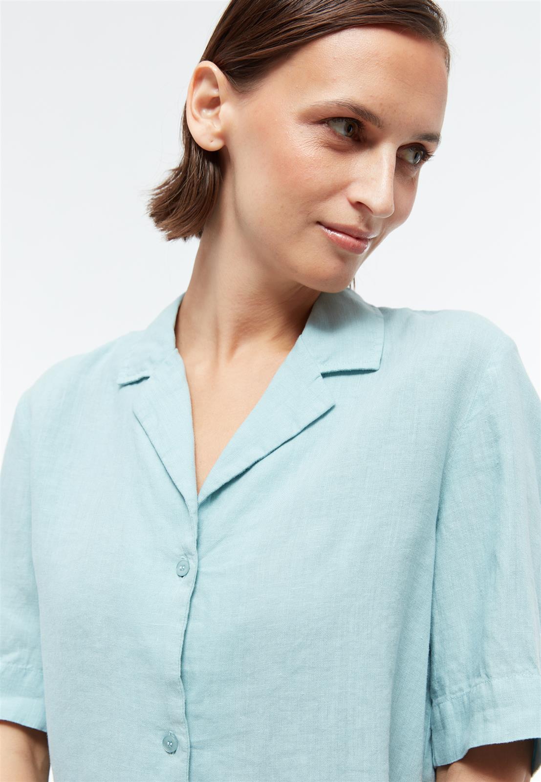 Givn womens vegan Blouse Carol Irish Mint