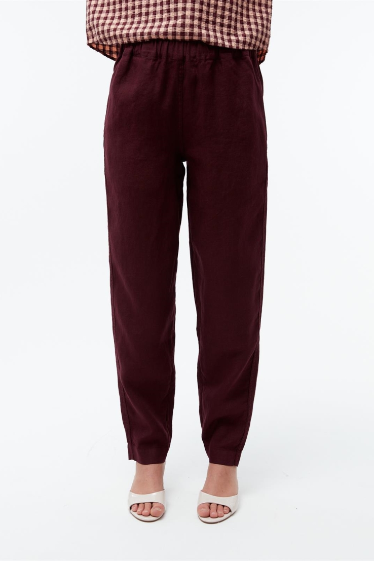 Givn Damen vegan Hose Helena Burgundy