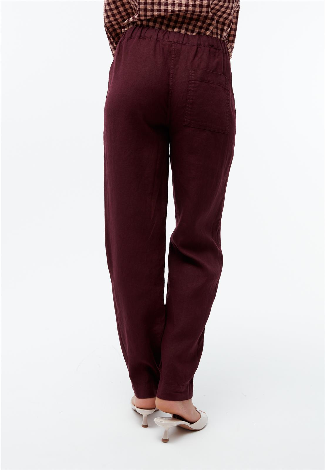 Givn womens vegan Pants Helena Burgundy