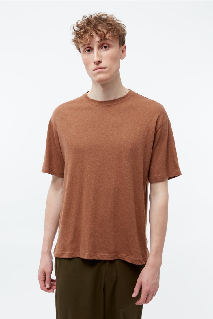 Image of Givn mannen vegan T-Shirt Lasse Pecan Bruin