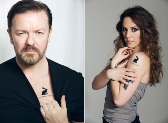 Leona Lewis, Ricky Gervais and Spice Girl Melanie C Get ‘Tattooed’ for HSI’s Campaign to End Animal-Tested Cosmetics