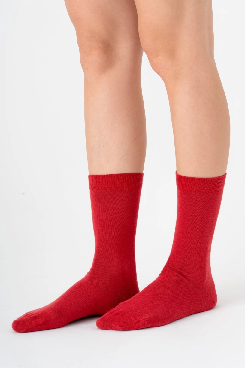 Albero Natur womens vegan Multipack 6x Socks Unisex Rio Red