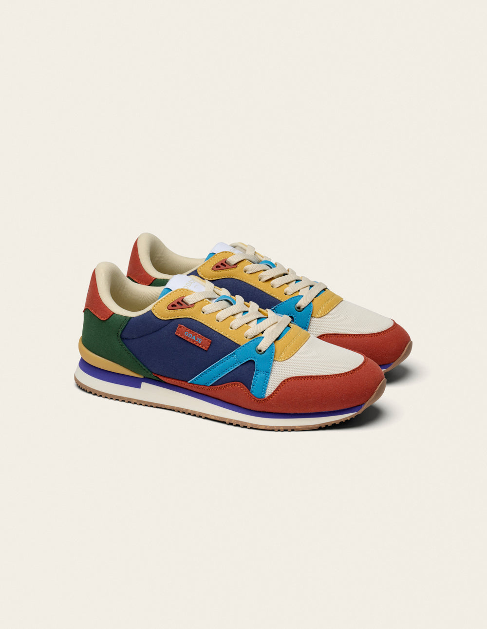 Odaje men vegan Sneakers Andre Red/Purple/Mustard