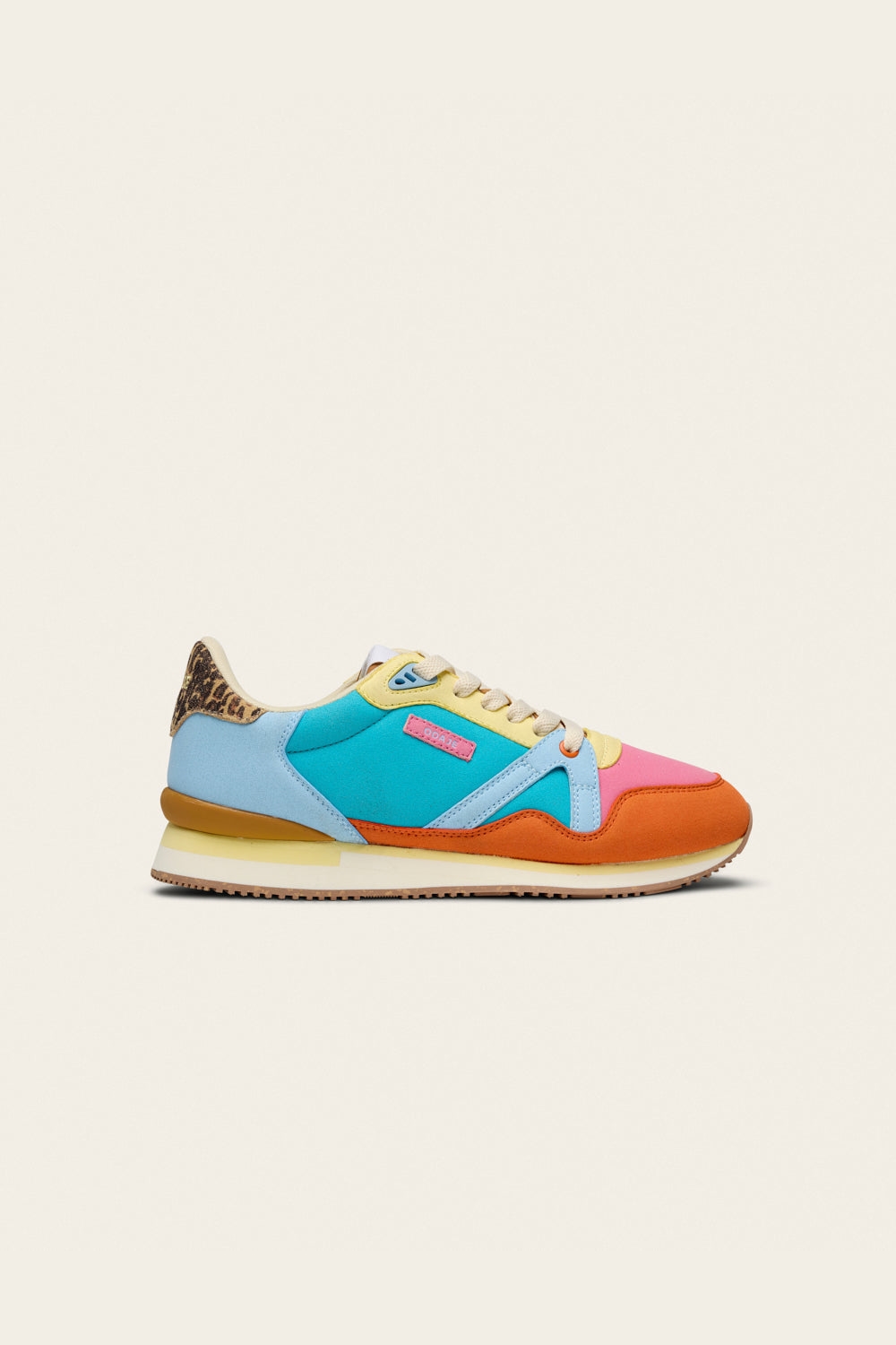 Odaje Damen vegan Sneaker Andr&Atilde;&copy;e Orange/Pink/Zitrone