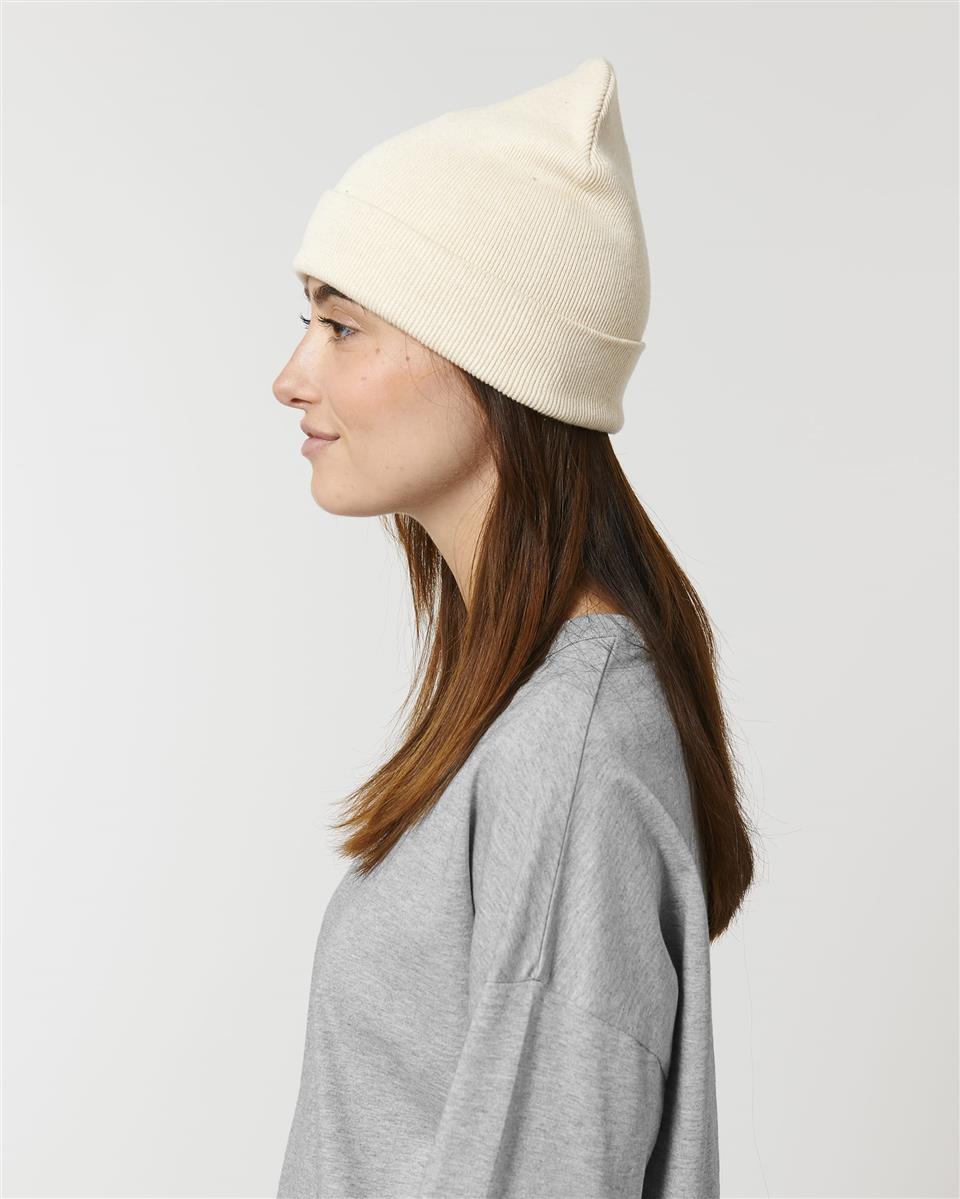UNIPOLAR men vegan Beanie Rib Natural