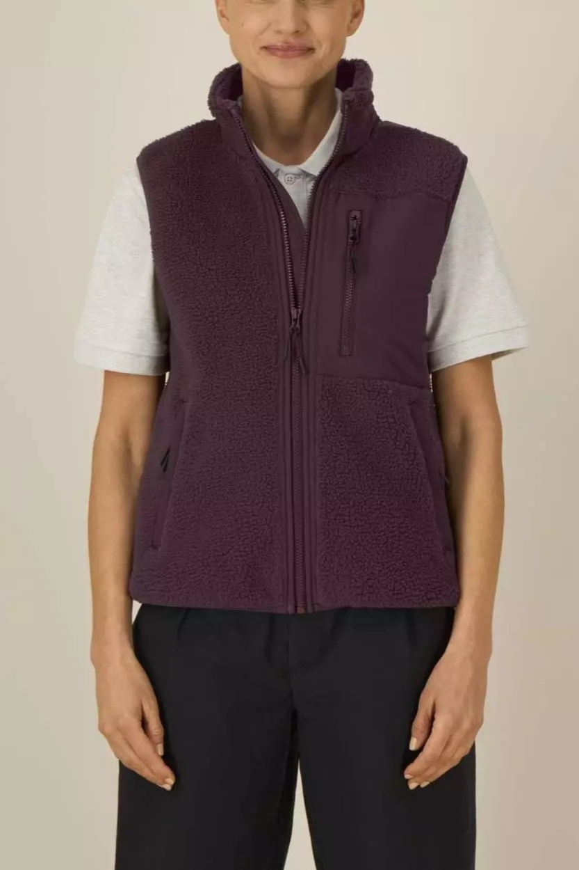 UNIPOLAR Damen vegan Weste Lin Rot Braun