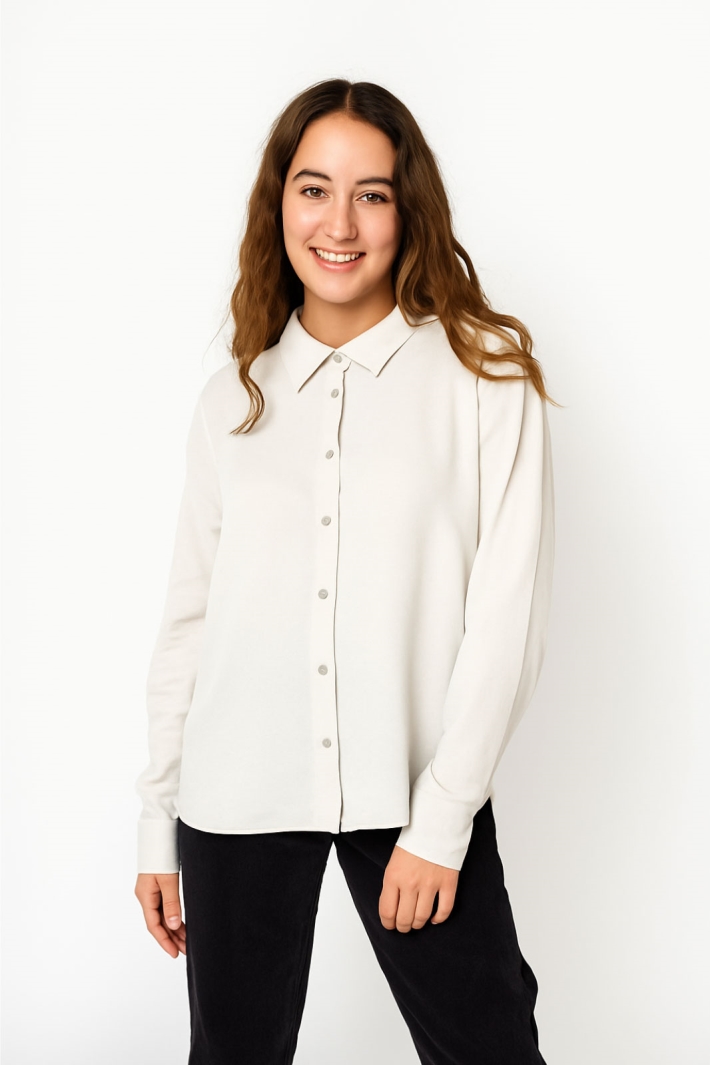 Image of Zerum dames vegan Blouse Simone Off White