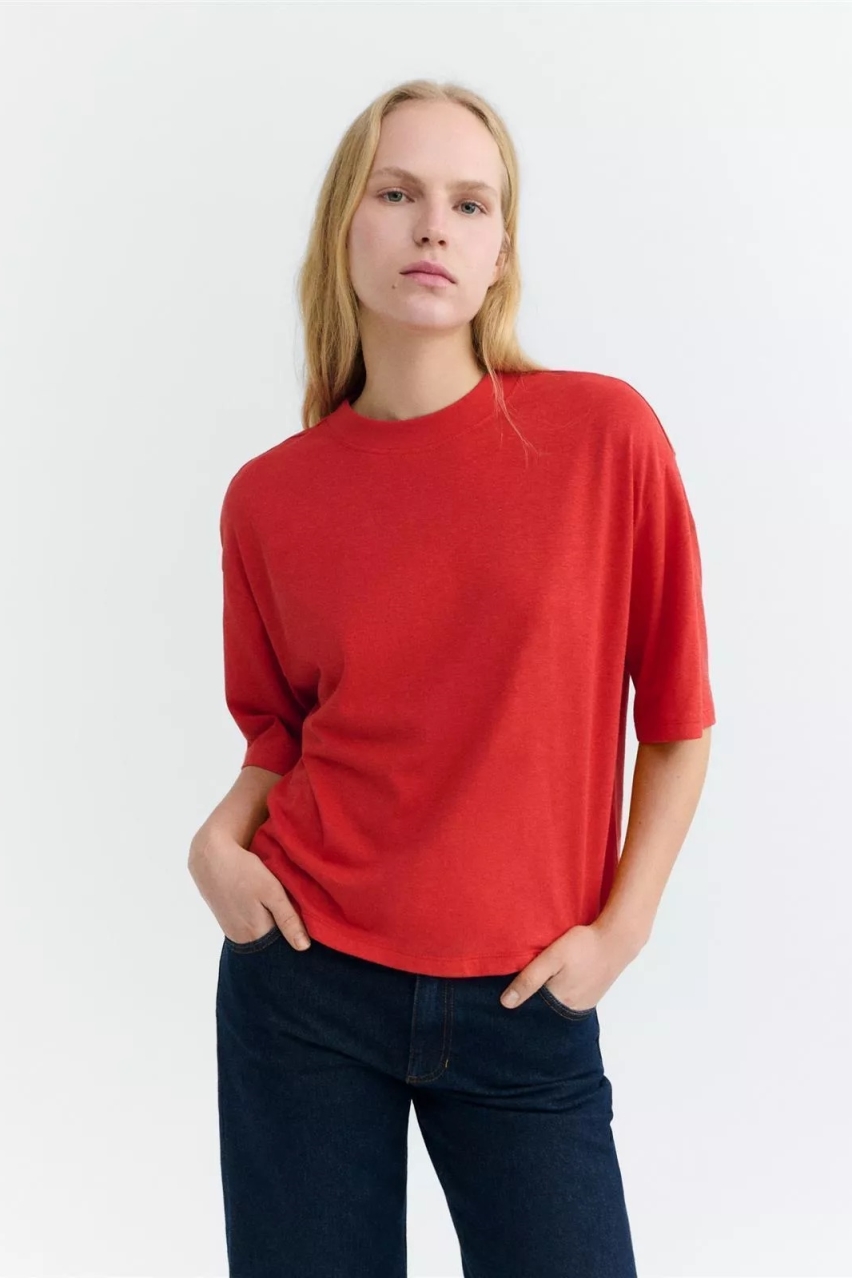 Thinking mu Damen vegan T-Shirt Lena Cavel Rot