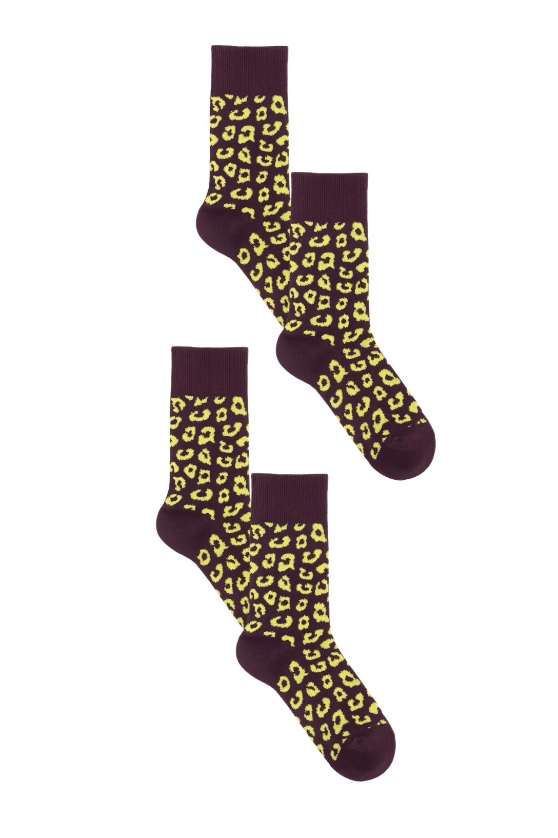 Albero Natur womens vegan Multipack 4x Socks Leo Unisex Magenta/ Lemonade