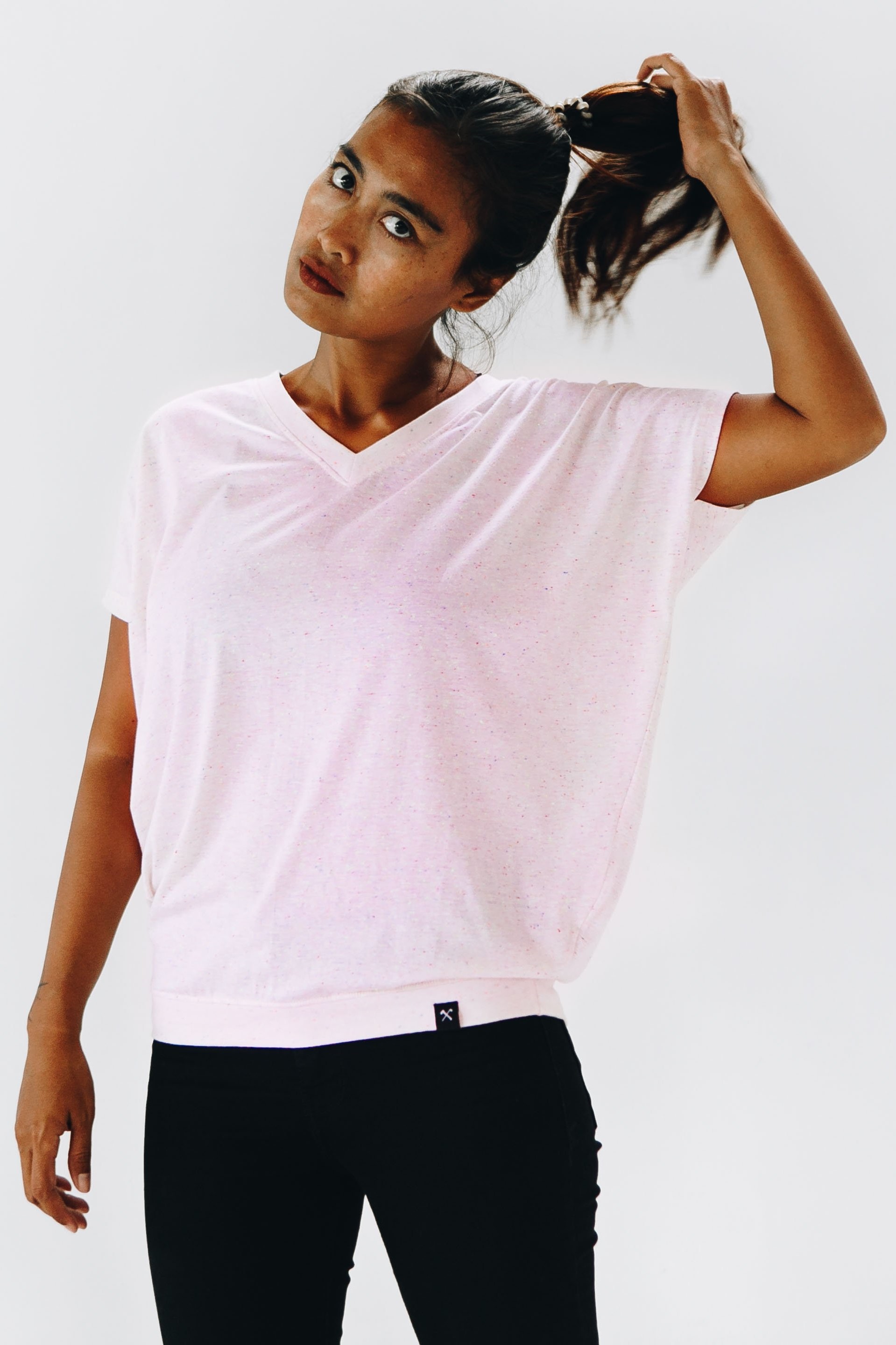 The Driftwood Tales womens vegan T-Shirt Butterfly Pink