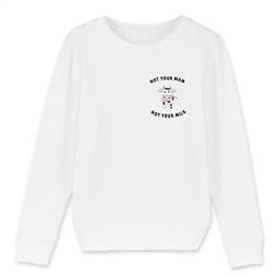 Oat Milk Club Sweater Kid Not your Mom not your Milk - White