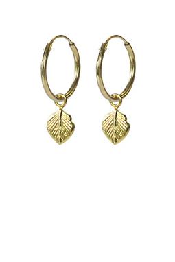 Leaf earrings - gold