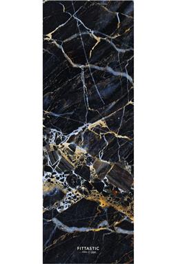 Travel Yoga Mat All-In-One Black Marble