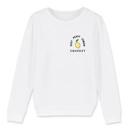Oat Milk Club Sweater Kid Easy Peasy Lemon Squeezy - White