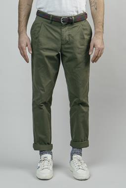 Pleated Chino Pants - Olive