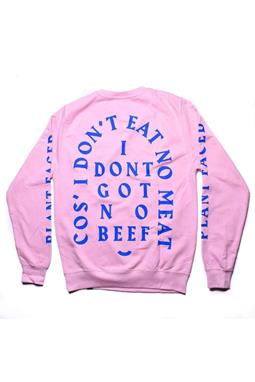 Plant Faced Clothing Pullover No Beef Pink x Blau