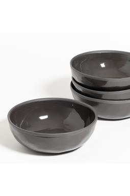 Set of 4 Large Bowls Atelier Black Olive