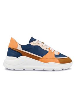 Sneaker Goodall Blauw, Oranje & Bruin